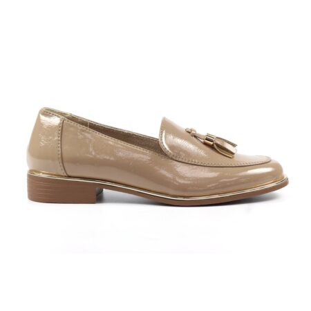 Lunar Blaker Beige Patent Loafers