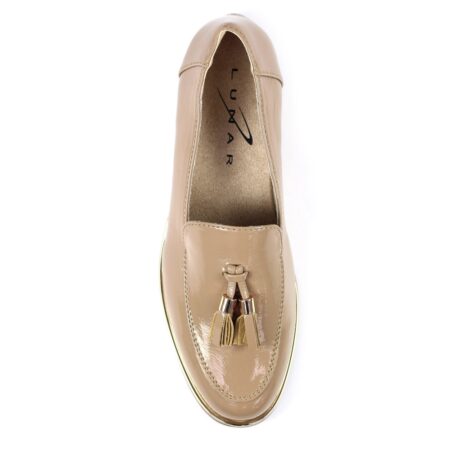 Lunar Blaker Beige Patent Loafers