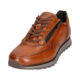 Bugatti Cirino Cognac Leather Zip Trainers