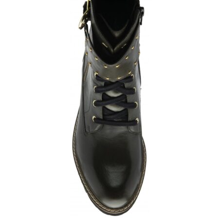 Lotus Foster Khaki Leather Combat Boots