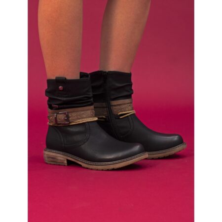 Lunar Veronica Black Waterproof Ankle Boots