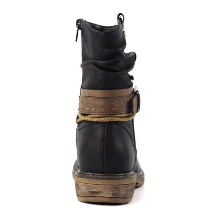 Lunar Veronica Black Waterproof Ankle Boots