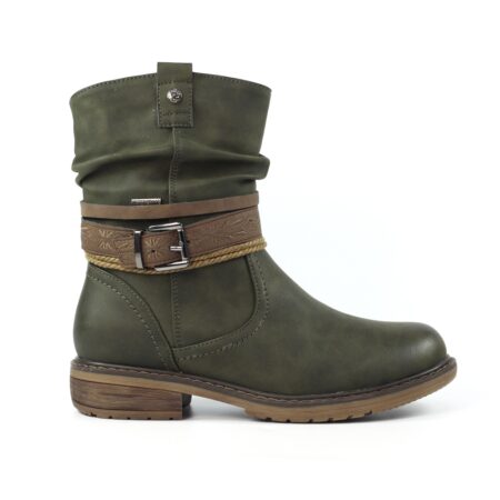 Lunar Veronica Olive Waterproof Ankle Boots