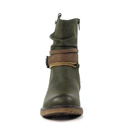 Lunar Veronica Olive Waterproof Ankle Boots