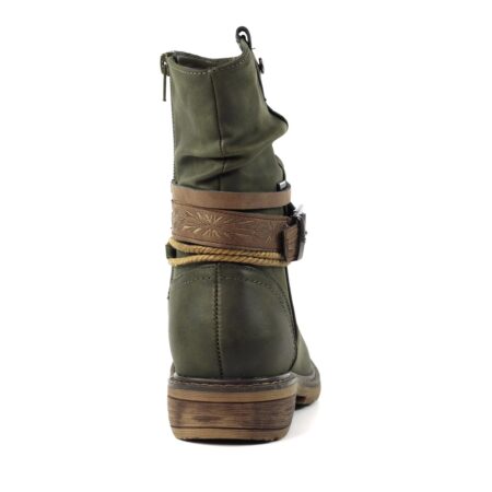 Lunar Veronica Olive Waterproof Ankle Boots