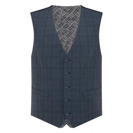 Remus Uomo Petro Blue Check Mix & Match Suit Waistcoat