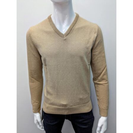 Drifter Beige V Neck Jumper