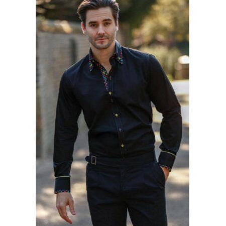 Claudio Lugli Black Multi Colour Shirt
