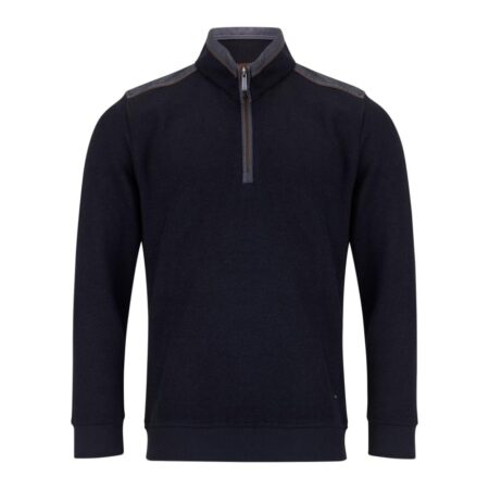 Drifter Navy Blue Half Zip Jumper