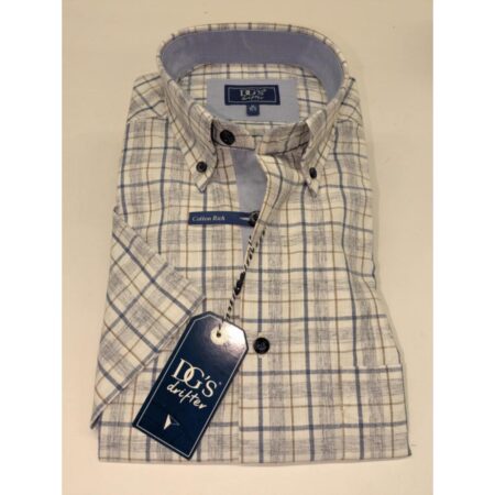 Drifter Grey Fawn Check Short Sleeve Shirt