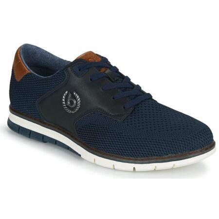 Bugatti Navy Blue Mesh Flat Trainers