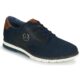 Bugatti Navy Blue Mesh Flat Trainers