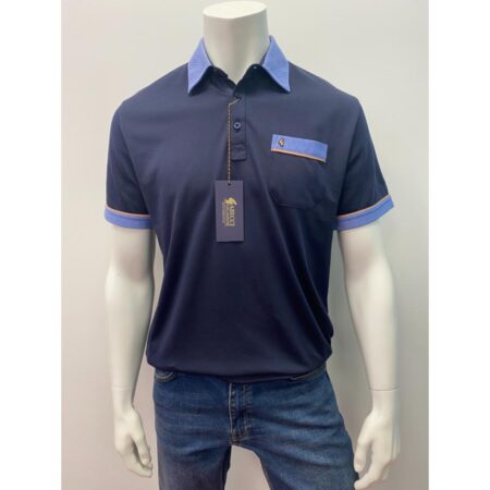 Gabicci navy patterned sports shirt