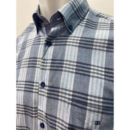DG Drifter short sleeve blue check shirt
