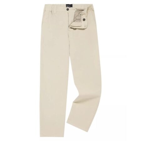 Remus Uomo Stone Elasticated Chino Trousers