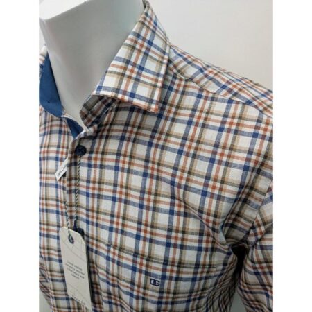 DG Drifter brown and terracotta check short sleeve shirt
